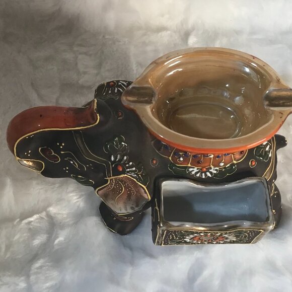 Vintage Elephant Cigarette Ashtray Match Holder - Japan - Picture 2 of 5
